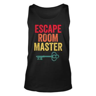 Retro Escape Room Master Vintage Escape Room Squad Unisex Tank Top | Mazezy