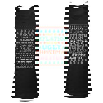 Retro Due To Inflation Ugly Christmas Sweaters Guy Tank Top | Mazezy