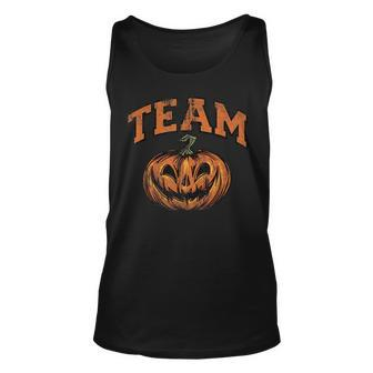 Retro Jack O Lantern Halloween Team Pumpkin Pumpkin Tank Top | Mazezy