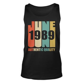 Retro June 1989 Vintage 29Th Birthday Gift Unisex Tank Top | Mazezy