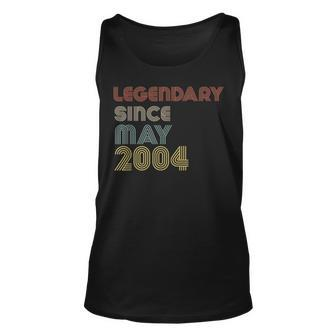 Retro Legendary Since May 2004 Birthday Legend Born Years Unisex Tank Top | Mazezy