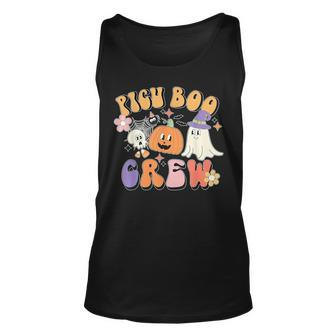 Retro Picu Boo Crew Ghost Pumpkin Halloween Costume Nursing Tank Top | Mazezy UK