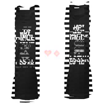 Retro Pinochle Playing Card More Pinochle Less Talk Quote Unisex Tank Top - Thegiftio UK