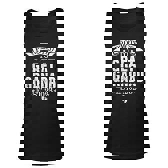 Retro Promoted To Great Grandad Est 2023 Men Family Unisex Tank Top | Mazezy