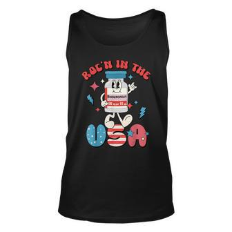 Retro Vial Rocn In The Usa Happy 4Th Of July Vibes Usa Tank Top | Mazezy