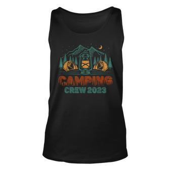 Retro Vintage Camping Crew 2023 Camper Outdoor Summer Camp Unisex Tank Top | Mazezy