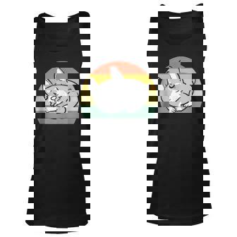 Retro Vintage Dog Corgi Sleeping Unisex Tank Top | Mazezy