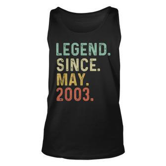 Retro Vintage Legend Epic Since May 2003 18Th Birthday 18 Yo Tank Top | Mazezy