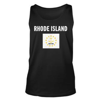 Rhode Island Flag National Pride Gift Souvenir Unisex Tank Top | Mazezy