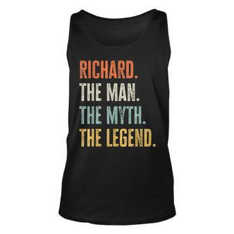 Richard The Best Man Myth Legend Funny Best Name Richard Unisex Tank Top | Mazezy