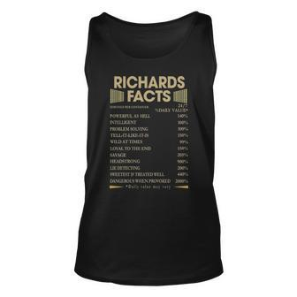 Richards Name Gift Richards Facts V2 Unisex Tank Top - Seseable