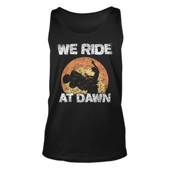 We Ride At Dawn Grass Mow Mower Cut Lawn Mowing Tank Top | Mazezy