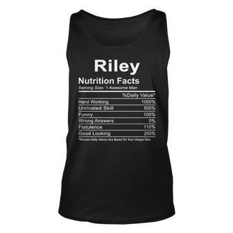Riley Name Funny Gift Riley Nutrition Facts V2 Unisex Tank Top - Seseable