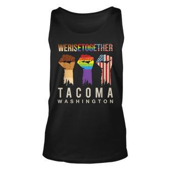We Rise Together Lgbt Tacoma Pride Washington Social Justice Tank Top | Mazezy