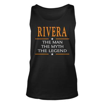 Rivera Name Gift Rivera The Man The Myth The Legend V2 Unisex Tank Top - Seseable