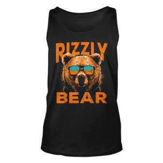 Rizzly Bear Cool Grizzly Bear Wearing Sunglasses Memes Tank Top | Mazezy