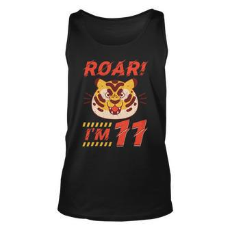 Roar Im Birthday Tiger Zoo Animal Theme Bday Party Unisex Tank Top - Monsterry DE