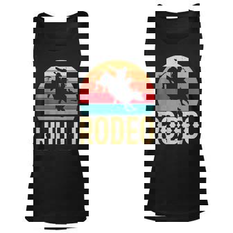 Rodeo Bull Riding Country Cowboy Western Vintage Retro Tank Top | Mazezy