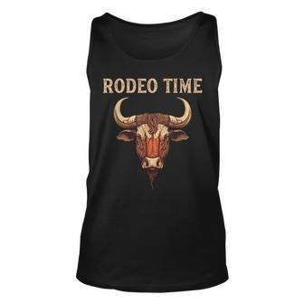 Rodeo Time Bull Riding Cowboy Bull Rider Unisex Tank Top - Thegiftio UK