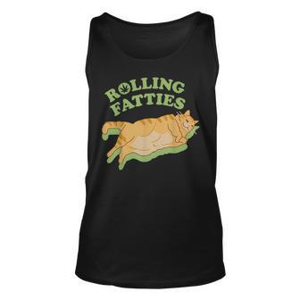Rolling Fatties Funny Weed Cat Marijuana Weed Funny Gifts Unisex Tank Top | Mazezy