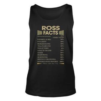 Ross Name Gift Ross Facts Unisex Tank Top - Seseable
