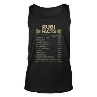 Rubi Name Gift Rubi Facts V2 Unisex Tank Top - Seseable