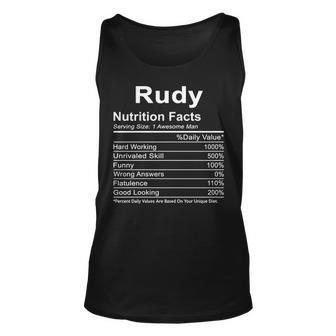 Rudy Name Funny Gift Rudy Nutrition Facts V2 Unisex Tank Top - Seseable