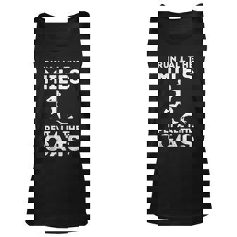 Run All The Miles Pet All The Cats Kitten Lover Pride Tank Top | Mazezy