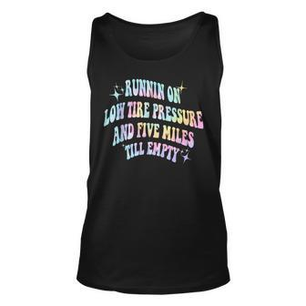 Running On Low Tire Pressure And Five Miles Till Emp Tie Dye Running Tank Top | Mazezy UK
