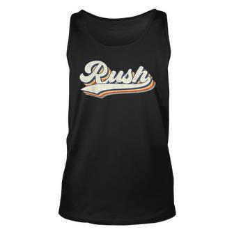 Rush Name Personalized Vintage Retro Rush Sport Name Unisex Tank Top | Mazezy