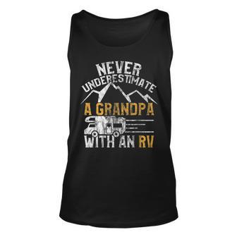 Rv Stuff Apparel Never Underestimate Grandpa Grandpa Tank Top | Mazezy