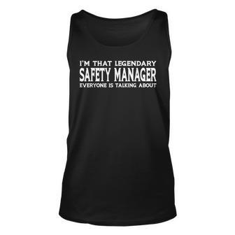 Safety Manager Job Title Employee Funny Safety Manager Unisex Tank Top - Seseable