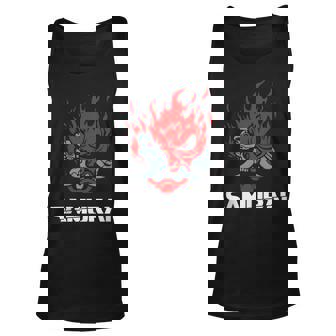 Samurai Japanese Demon Mask Edge Cyber Runners Punk Unisex Tank Top | Mazezy