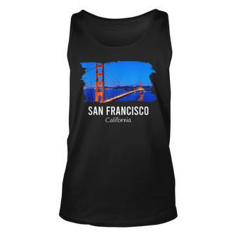 San Francisco California Bay Area Golden Gate Bridge Skyline Tank Top | Mazezy AU