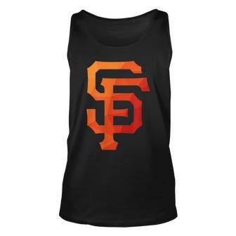 San Francisco Sf Orange Gradient Baseball Inspired San Francisco Tank Top | Mazezy