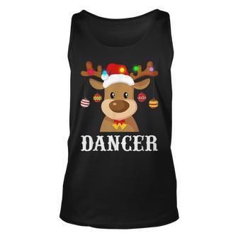 Santa Reindeer Dancer Xmas Group Costume Unisex Tank Top | Mazezy