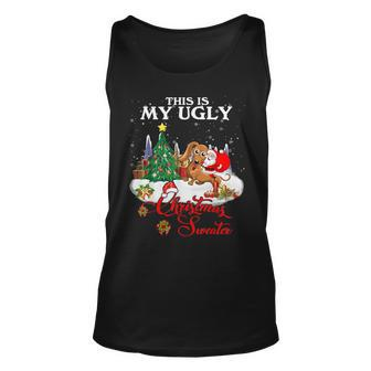 Santa Riding Dachshund This Is My Ugly Christmas Sweater Tank Top - Monsterry AU