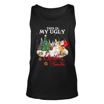 Santa Riding Welsh Corgi This Is My Ugly Christmas Sweater Tank Top - Monsterry