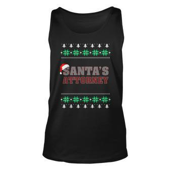 Santa's Attorney Ugly Christmas Sweater Tank Top - Monsterry AU