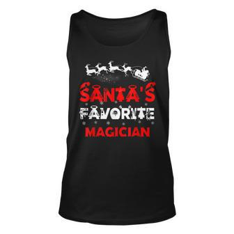 Santas Favorite Magician Funny Job Xmas Gifts Unisex Tank Top | Mazezy AU