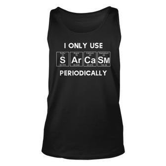 Sarcasm-Periodic Table-Element Weird Science Joke Unisex Tank Top | Mazezy