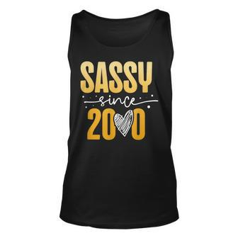 Sassy Since 2000 Decade 2000S Era Millenium Vintage Unisex Tank Top - Seseable