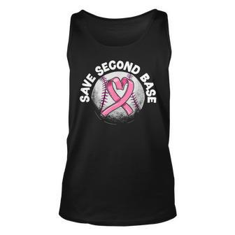 Save 2Nd Base Baseball Player Breast Cancer Awareness Tank Top - Monsterry UK