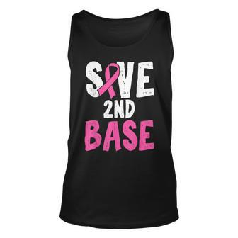 Save Second 2Nd Base Ribbon Breast Cancer Awareness Month Tank Top - Seseable