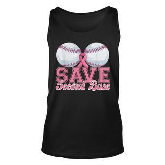 Save Second Softball Base Breast Cancer Awareness Tank Top - Monsterry UK