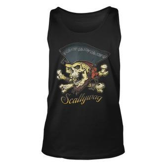 Scallywag Pirate Skull And Crossbones Jolly Roger Jolly Roger Tank Top | Mazezy CA