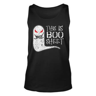 Scary This Is Boo Sheet Halloween Costume Ironic Joke Tank Top | Mazezy