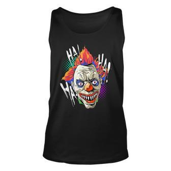 Scary Creepy Clown Laugh Horror Halloween Kids Men Costume Halloween Tank Top | Mazezy