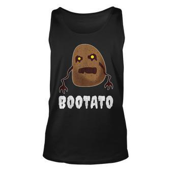Scary Potato Bootato Halloween Costume Veggie Pun Joke Tank Top | Mazezy