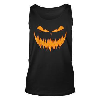 Scary Pumpkin Costume Ghost Halloween Tank Top - Monsterry